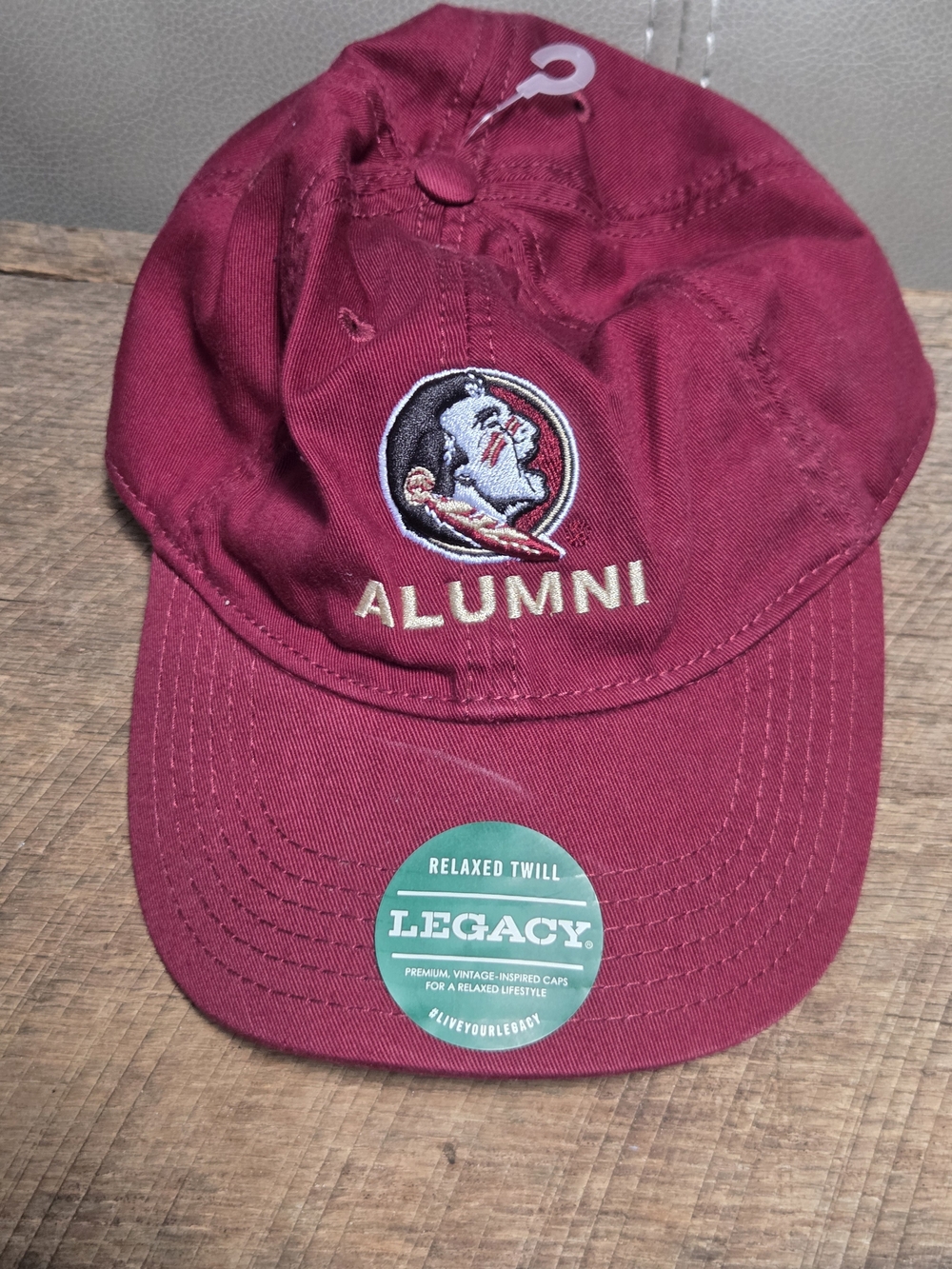 NWT Florida State Seminoles Alumni Hat Legacy Relaxed Twill Adjustable ~ Bin TT